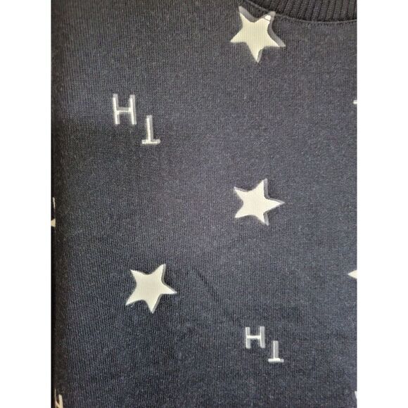 Tommy Hilfiger Women's 2X Knit Sweater Navy Stars &‎ Logo Fleece Lined - Picture 5 of 6